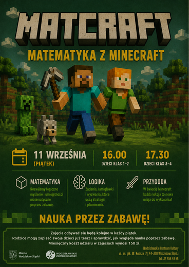 Minecraft spotyka matematykę. Nowe zajęcia MATcraft w WCK od września