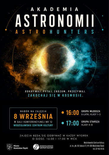 Akademia Astronomii AstroHunters - nowe zajęcia dla dzieci w WCK