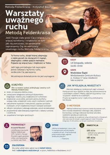 Uważny ruch dla zdrowia. Warsztaty Metodą Feldenkraisa w WCK
