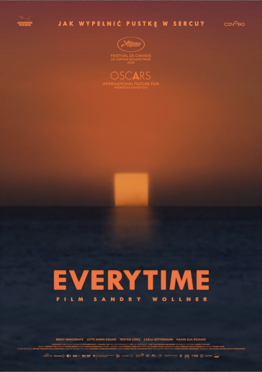plakat promujący film, zach&oacute;d słońca