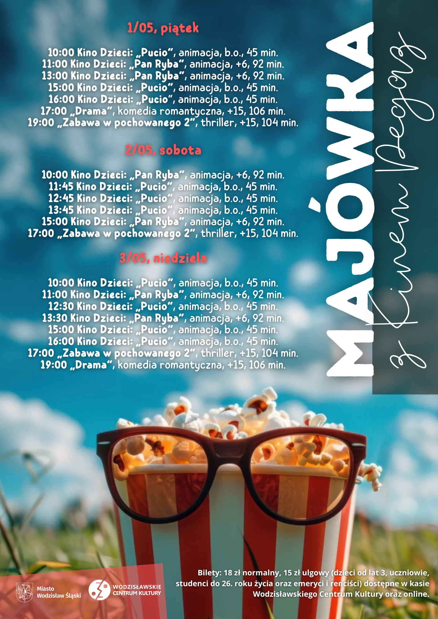 plakat z&nbsp;kubełkiem popcornu