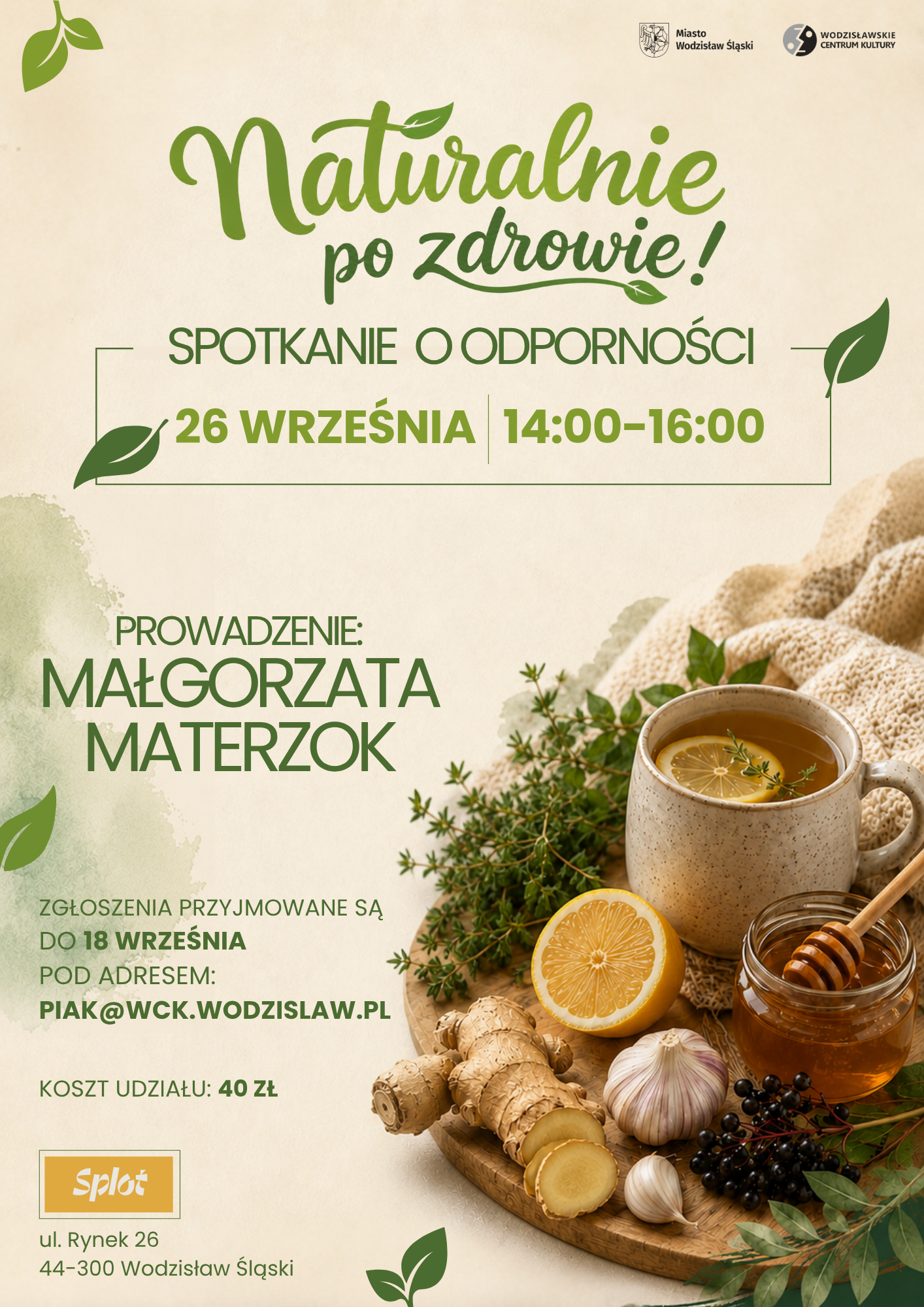 plakat z&nbsp;ziołami i&nbsp;herbatą
