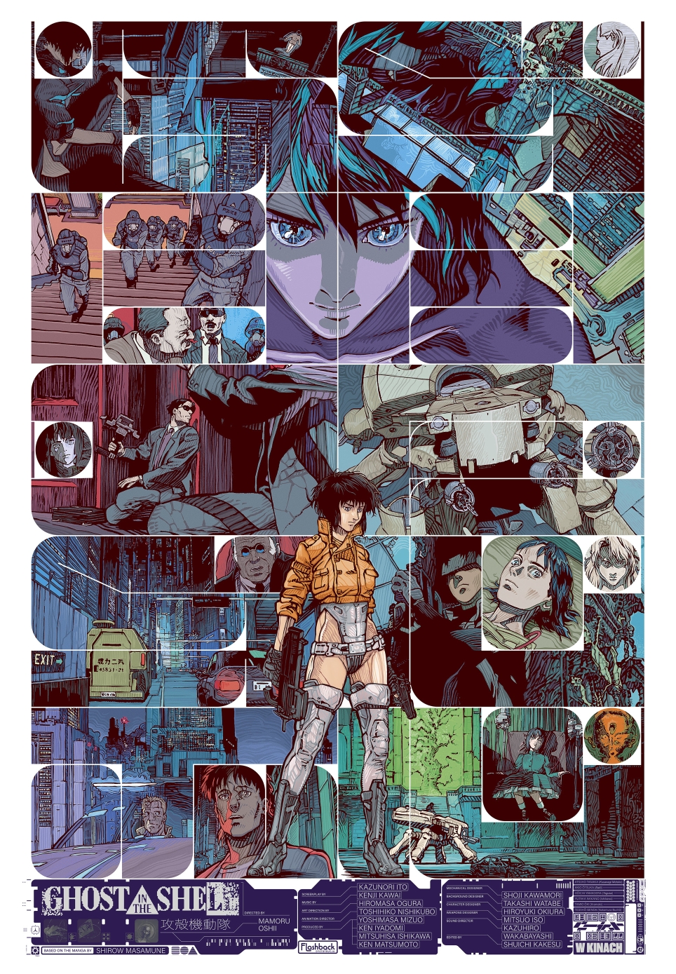 plakat złożony z&nbsp;małych kadr&oacute;w z&nbsp;anime